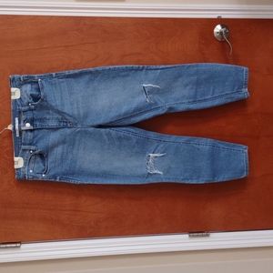 Distressed Highrise Ankle Skinny Jeans.